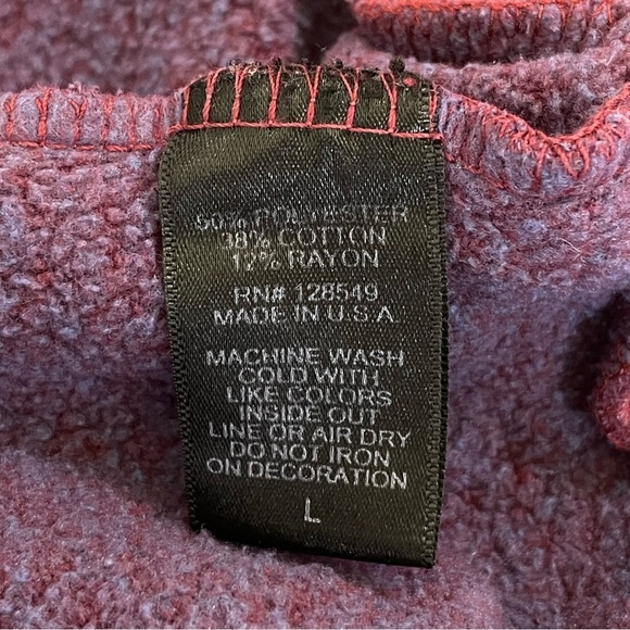 Aviator Nation Will Ferrell Bolt Smiley Relaxed Pullover Hoodie Plum Large - Picture 11 of 11